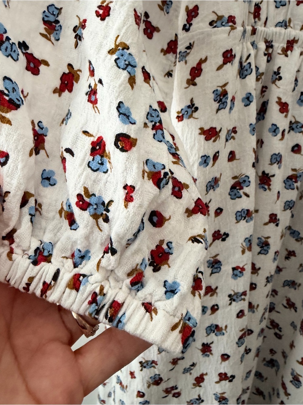 Hatch White Midi Dress with Navy & Red Floral Print - Picture 9 of 9